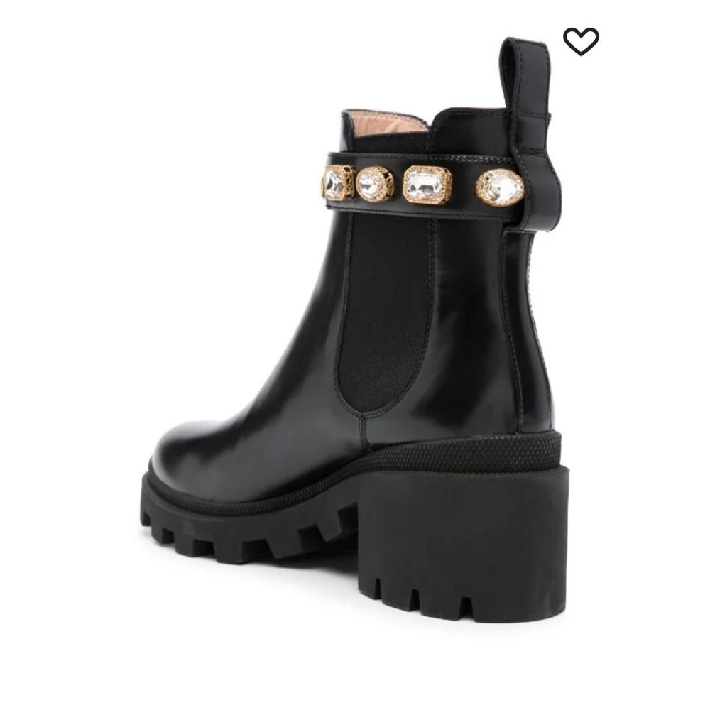 Gucci Crystal Belt 60mm Ankle Boot
Black Leather - Picture 3 of 4